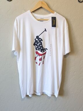 NWT Polo Ralph Lauren USA Flag Big Pony T Shirt